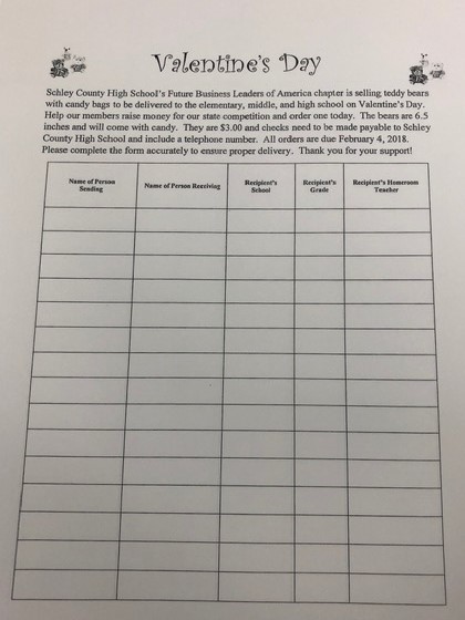 FBLA Valentine's Day Sale