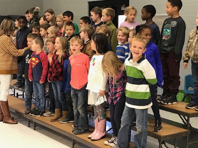 Students singing
