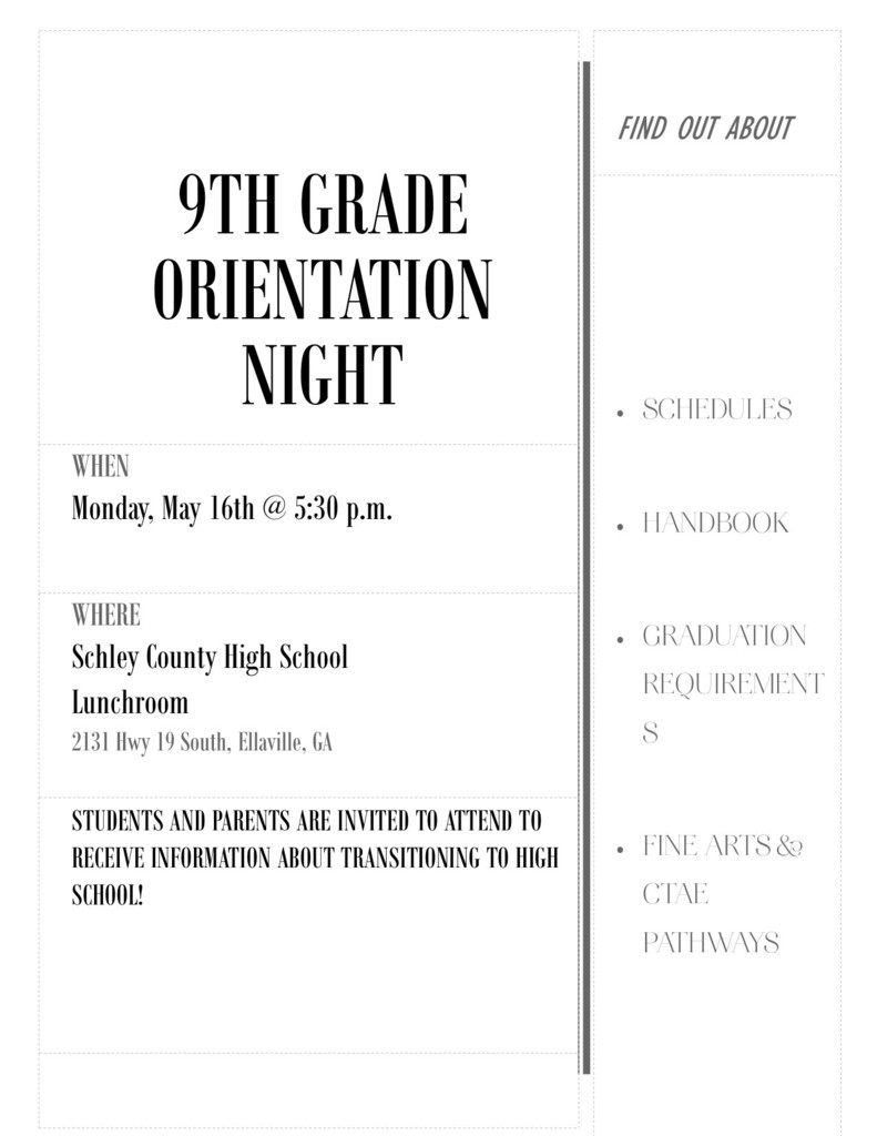 9th Grade Orientation